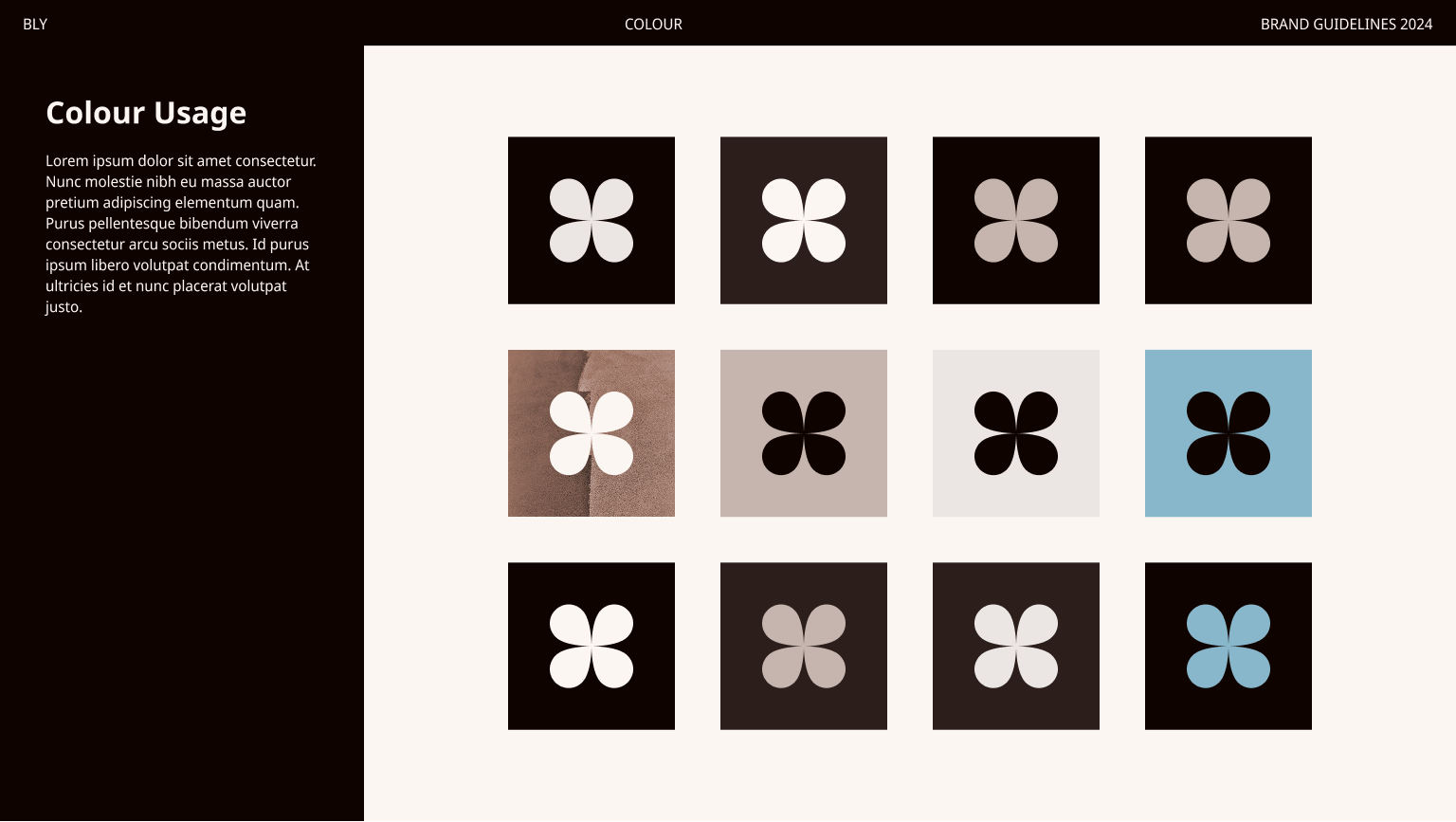 BLY colour palette